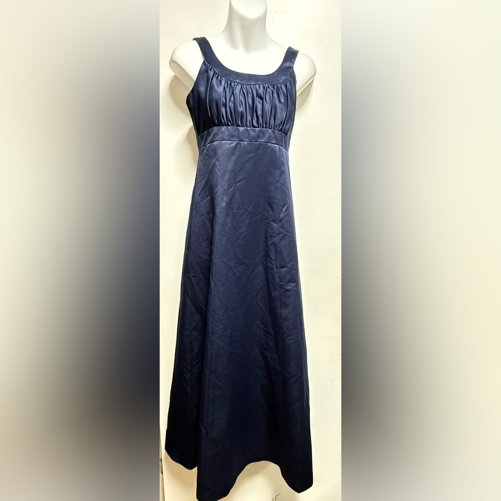 David's Bridal Midnight Blue Maxi Dress